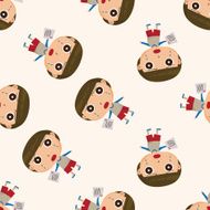 student cartoon seamless pattern background N97