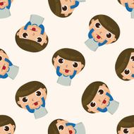 student cartoon seamless pattern background N98