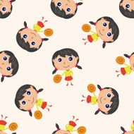 student cartoon seamless pattern background N99