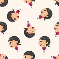 student cartoon seamless pattern background N100