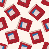 book cartoon seamless pattern background