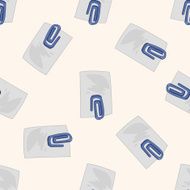 stationary note cartoon seamless pattern background N3