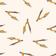 stationary compass cartoon seamless pattern background N3