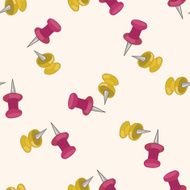 stationary pushpin cartoon seamless pattern background N3
