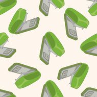 stationary stapler cartoon seamless pattern background N2