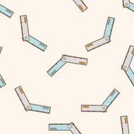 stationary ruler cartoon seamless pattern background N3