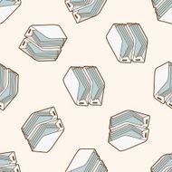 stationary document case cartoon seamless pattern background