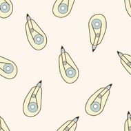 stationary correction tape cartoon seamless pattern background