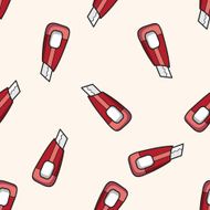 stationary utility knife cartoon seamless pattern background N4