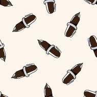 stationery pen cartoon seamless pattern background N3