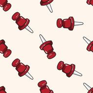 stationary pushpin cartoon seamless pattern background N4