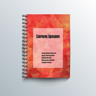 Notepad template with abstract background