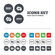 Back to school icons Studies after the holidays N19
