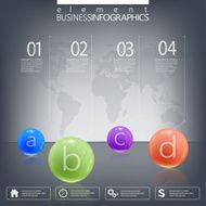 Modern infographic network template with place for your text on