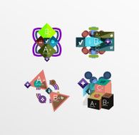 Set of abstract geometric shapes with options N15