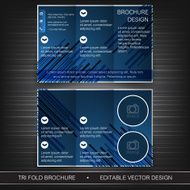Business tri-fold flyer template brochure or cover design N2