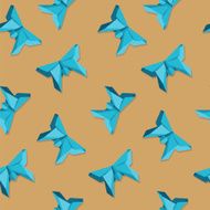 Seamless pattern from origami butterflies