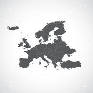 Europe Map And Communication Background Vector illustration