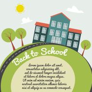 illustration on back to school background