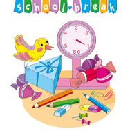 School-Break Weighing of objects Vector Illustration