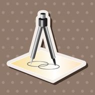 Stationery compasses theme elements N11