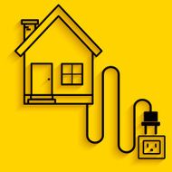 House charging line art