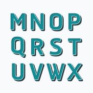 Alphabet set vector illustration type fonts dot colour N2