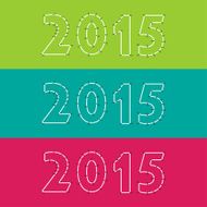 happy new year 2015 with puzzle dot