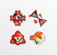 Set of abstract geometric shapes with options N18