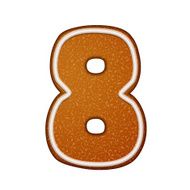 3d lovely gingerbread cookie number 8