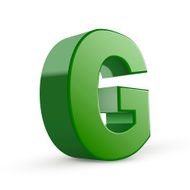 3d green letter G
