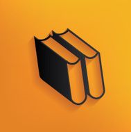 Books design on yellow background clean vector