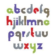 Vector bright acrylic font handwritten watercolor letters N2