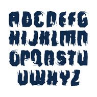 Handwritten dirty contemporary vector uppercase letters doodle N2