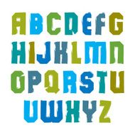 Vector stylish brush uppercase letters handwritten colorful fon N2