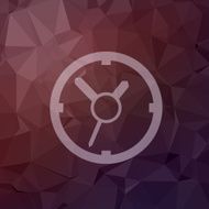 Clock in flat style icon