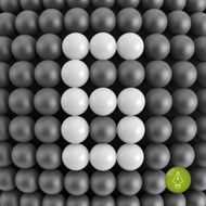 Number six Abstract mathematics background 3d vector illustration