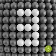 Number three Abstract mathematics background 3d vector illustration