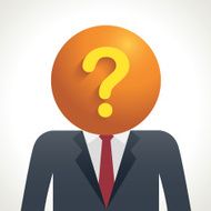 Business man question head