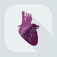 Flat modern design with shadow icons heart N2
