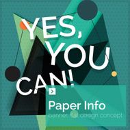 Flat design square banner with slogan N45
