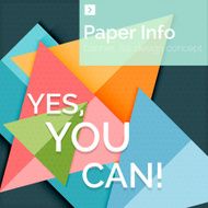 Flat design square banner with slogan N46