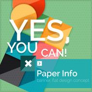 Flat design square banner with slogan N47