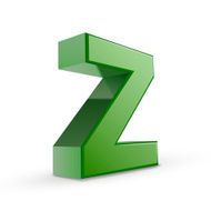 3d green letter Z