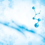 Abstract molecule blue background N2