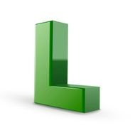 3d green letter L N2