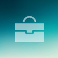 Briefcase in flat style icon N2