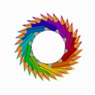 Colorful pencils rearragement N2