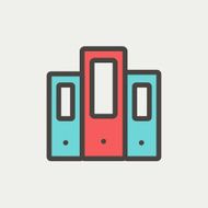 Binder thin line icon