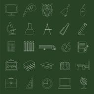 Set education icons N2
